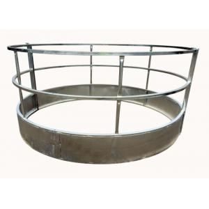 China Galvanized Cattle Round Hay Feeder with Roof With Size 1.5X2.0Meter Have 8 Feed Place supplier