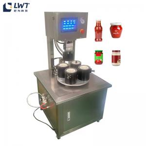 Automatic Glass Jar Screw Capping Machine Jam Vacuum Glass Bottle Sealer Machine