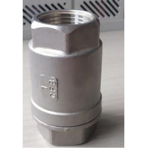 China Lift 2PC Spring Vertical Check Valve Stainless Steel With Female Thread supplier
