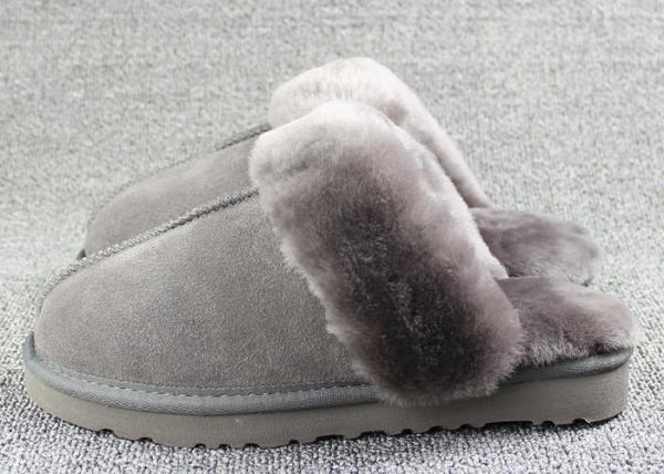 Luxury Men Merino Mens Fur Lined Slippers Comfortable With 7 -11 USA Sizes