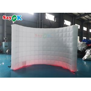 China Event Exhibition Inflatable Photo Booth Wall Background Frame With LED Light supplier