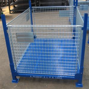 China Customized Foldable Warehouse Stack Rack Steel Pallet Container supplier