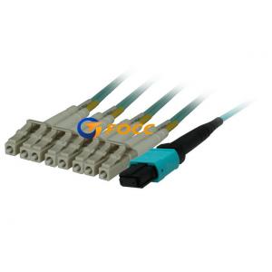 Female Fanout Fibre Optic Ethernet Cable 4 Duplex LC 40 Gigabit