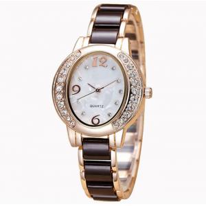 China OEM fashion wrist watch with ceramic watch band, ladies' quartz watch ,Ladies Jewelry Watch supplier