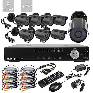 DIY CCTV Security 8CH 720P 1.0MP Camera AHD DVR Day Night Home Surveillance