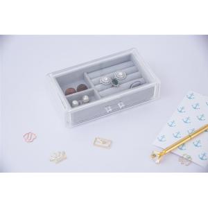 China Clear Acrylic Tabletop Jewelry Organizer , Velvet Jewelry Organizers For Drawers supplier