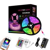 China 5m Set 5050 SMD Flexible RGB LED Strip DC 12V LED Strip Light Kit Wifi Controller  Home Voice Control on sale