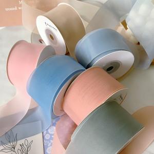 High Density Polyester Organza Ribbon 40mm For Luxury Gift Packing