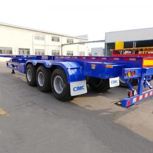 China Q345B Steel Beam 60 Ton 45ft Container Chassis Trailer supplier