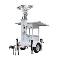 China OEM 6.5m Mast Solar Surveillance Trailer With 2*435W Solar Panels on sale