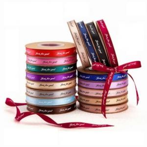 China 25 yards / piece Gift Packing Materials Polyester Satin Ribbon For Gift Wrapping supplier