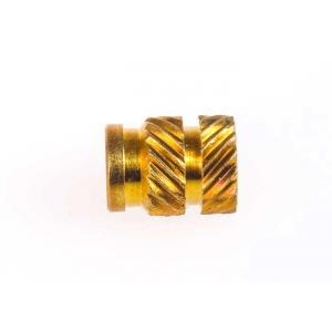 OEM Precision Brass Knurled Nut / Brass Insert Fittings For Plastics Connector