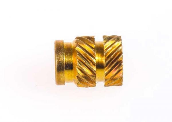 OEM Precision Brass Knurled Nut / Brass Insert Fittings For Plastics Connector