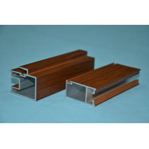 China 6063-T5 Aluminium Extrusion Profile For Residential Building With Wooden Color supplier