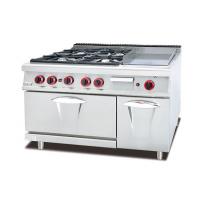 China Multi-Functional Western Kitchen Equipment Gas Range With Griddle / Grill Combination on sale