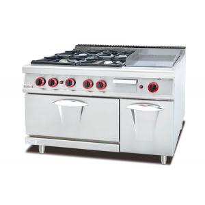 China Multi-Functional Western Kitchen Equipment Gas Range With Griddle / Grill Combination supplier