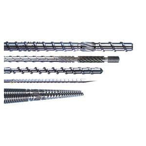 China Pipe Twin Screw Extruder Parts , Injection Molding Screws And Barrels Even Mixing supplier