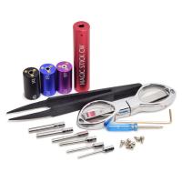 China Electronic Cigarette Accessories Coil Vape Winder Tool Kit DIY Vaping Sub Ohm Tools Tweezers 6 - In - 1 on sale