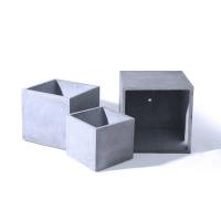 China simple style cubic cement flower pots 22-80cm several size and color suit for all kind scene on sale