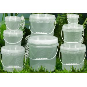 Bucket Shaped Clear Plastic Container Smooth Surface Customizable