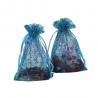 China Blue Organza 18x12&quot; Drawstring Gift Bags Biodegradable For Candy wholesale