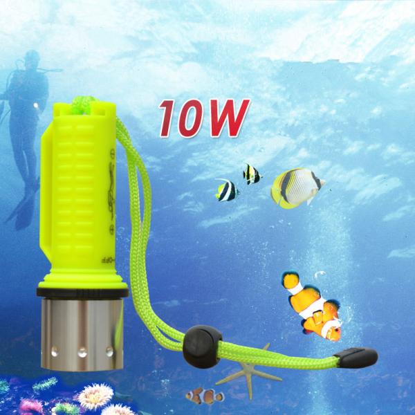 China Lâmpada da lanterna elétrica do mergulho do CREE XML-T6 do poder superior 10W da liga de alumínio do ABS do IP 68 com magnético supplier