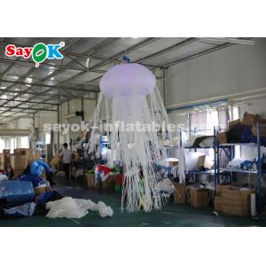 China 1.5m Glowing with 16 Colors Inflatable Hanging Jellyfish For Rental Business supplier