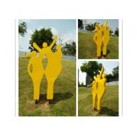 China Happy Family Outdoor Stainless Steel Garden Sculptures Mother And Child Sculpture on sale