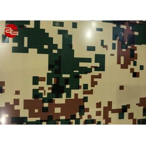 China Coated Color Prepainted Steel Coil Durable With Brick / Camouflage Pattern supplier