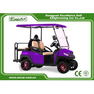 China Fuel Type Electric Golf Car 350AH 3.7W Aluminium Electric Hunting Carts Framework Purple supplier