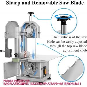 Electric Meat Bone Saw 750W Band Saw Commercial Meat Saw For Butcher Cutting Frozen Meat Into Slice Bandsaw Machine