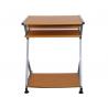 Economic Student Home Office Computer Desk Walnut With Slidable Keyboard Shelf