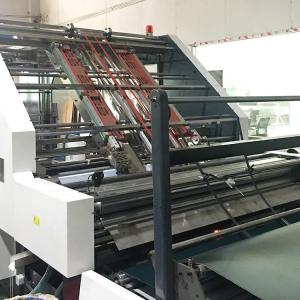 China Automatic Electric Driven Carton Box Pasting Machine Corrugated Sheet Paper Board Card supplier