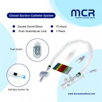 China Disposable Closed Suction Catheter Single Lumen 72H Double Swivel Elbow & Push Switch on sale