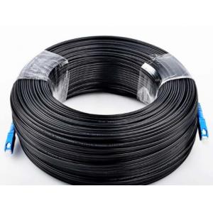 China Black LSZH/PVC Jacket 4 Core Single Mode GJYXCH Optical Fiber Cable Long Distance FTTH Drop Cable supplier