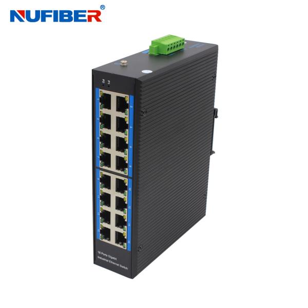 China Промышленный POE Ethernet Switch 16 10/100M POE Port Network Data Converter Din Rail Mount DC48V supplier