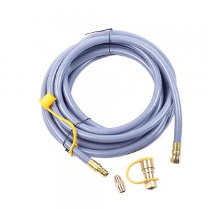 10/12/24 Feet Natural Gas Hose with Quick Connect Fittings for Grill Fireplace Heater LPG Gas