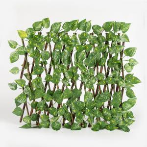 Decorative Plastic Green Plant Mat Panel Artificial Leaves Fence For Outdoor