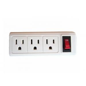 China 125v Triple Outlet Adapter With On / Off Switch 60hz 15a Ul Approved supplier