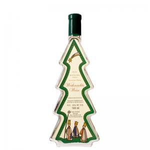 China BPA Free Empty Glass Drink Bottles 500ml Christmas Tree Glass Bottle supplier