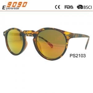 China 2017 hot sale style round  sunglasses with UV 400 protection lens ,made of plastic supplier
