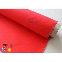 China 2523 Red Acrylic Coated Fiberglass Fabric Industrial Fire Blanket / Curtain on sale