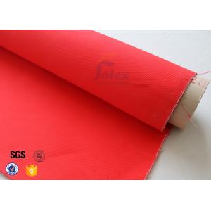 China 2523 Red Acrylic Coated Fiberglass Fabric Industrial Fire Blanket / Curtain supplier