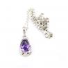 China 925 Silver Jewelry 9mmx11mm Amethyat Cubic Zircon Pendant(PSJ0406) wholesale