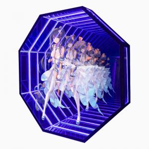 China Colorful 3D Hologram Projector Infinity Mirror Neon Abyss Mirror Sheet Vibrant Visuals supplier