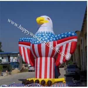 Giant inflatable eagle, with American flag theme
