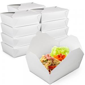 Disposable Salad Packaging Food Containers Kraft Paper Box for Fast Foods and Takeaway