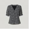 China GRS recycled Polyester Womens Short Sleeve Blouses wholesale