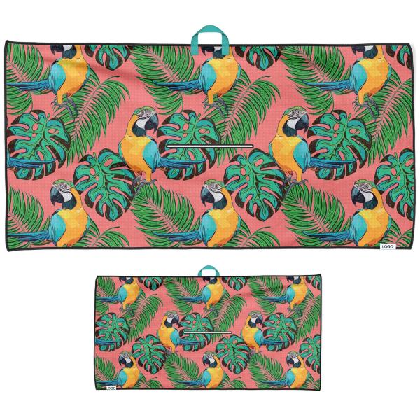 スポーツジム マイクロファイバー パターンファブリック カスタム 厚いワッフル 織り ゴールフ タオル ロゴ サブライメーション ゴルフ マイクロファイバー ワッフル タオル