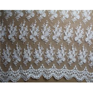 China Diamond Mesh based Crown Style Embroidery Lace Fabric Crown for Women's Clothes supplier